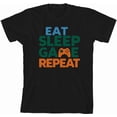 thumbnail image 4 of Eat, Sleep, Game, Repeat Youth Black Long Sleeve Hoodie-XL, 4 of 6