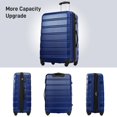 thumbnail image 5 of PAPROOS Carry on Luggage Set, 3 Piece 20" 24" 28" Hardshell Suitcase Set, Expandable Suitcase with Spinner Wheel and TSA Lock, Lightweight Rolling Luggage Set for Travel Business Trip, Dark Blue, 5 of 7