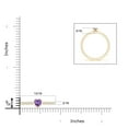 thumbnail image 4 of ANGARA Natural Bezel Heart Amethyst Promise Ring with Diamond Accents in 14K Yellow Gold for Women (Size-4mm) | February Birthstone, Anniversary, Jewelry Gift for Women | Natural Amethyst Ring, 4 of 9