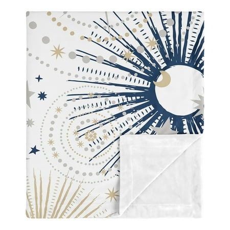 UPC: 0846480092810 | Celestial Navy Blue and Gold Security Baby Blanket by Sweet Jojo Designs