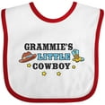 thumbnail image 3 of Inktastic Grammies Little Cowboy with Cowboy Hat and Boots Boys Baby Bib, 3 of 4