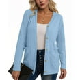 thumbnail image 2 of Women'S Cable Knit Cardigan Open Front Sweater Casual Button Down Long Sleeve Coats Fall Winter Warm Outerwear, 2 of 4