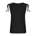 thumbnail image 6 of Wyobmus Womens Plus Size Tank Tops Sleeveless Eyelet Embroidery Scoop Neck Shirt Casual Button Down form Fitting Summer Tank Top S-4X B-Black, 6 of 7