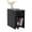 1 drawer 1 door black(with charging station), variant on YOCWO Fluted Square Nightstand with Charging Station for Bedroom, Wood End Table with 2 Door for Living Room, Beige