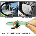 thumbnail image 1 of Tal 2 uds espejos de punto ciego de coche Hd vidrio convexo 360 espejo retrovisor lateral auxiliar negro ZefeiWu 1327533509381, 1 of 1
