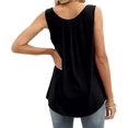 thumbnail image 3 of Moda mujer verano sin mangas Color sólido Causul espalda descubierta blusa Tops Fridja  gh1750, 3 of 3