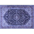 thumbnail image 1 of Ahgly Company Machine Washable Indoor Rectangle Medallion Blue Traditional Area Rugs, 5' x 8', 1 of 4