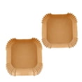 thumbnail image 2 of Papeles para freidora de aire Papel para hornear resistente al aceite para muslos, albóndigas y papas fritas 100 piezas, 2 of 9