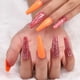 thumbnail image 4 of Uñas postizas largas Zhivalor brillantes a presión Bailarina acrílicas 20 piezas color naranja, 4 of 8