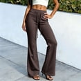 thumbnail image 2 of ThriftyPlait Womens High Waisted Flare Yoga Pants Tummy Control Wide Leg Stretch Trousers Slim Fit Athletic Pants with Drawstring for Workout Gym, 2 of 7