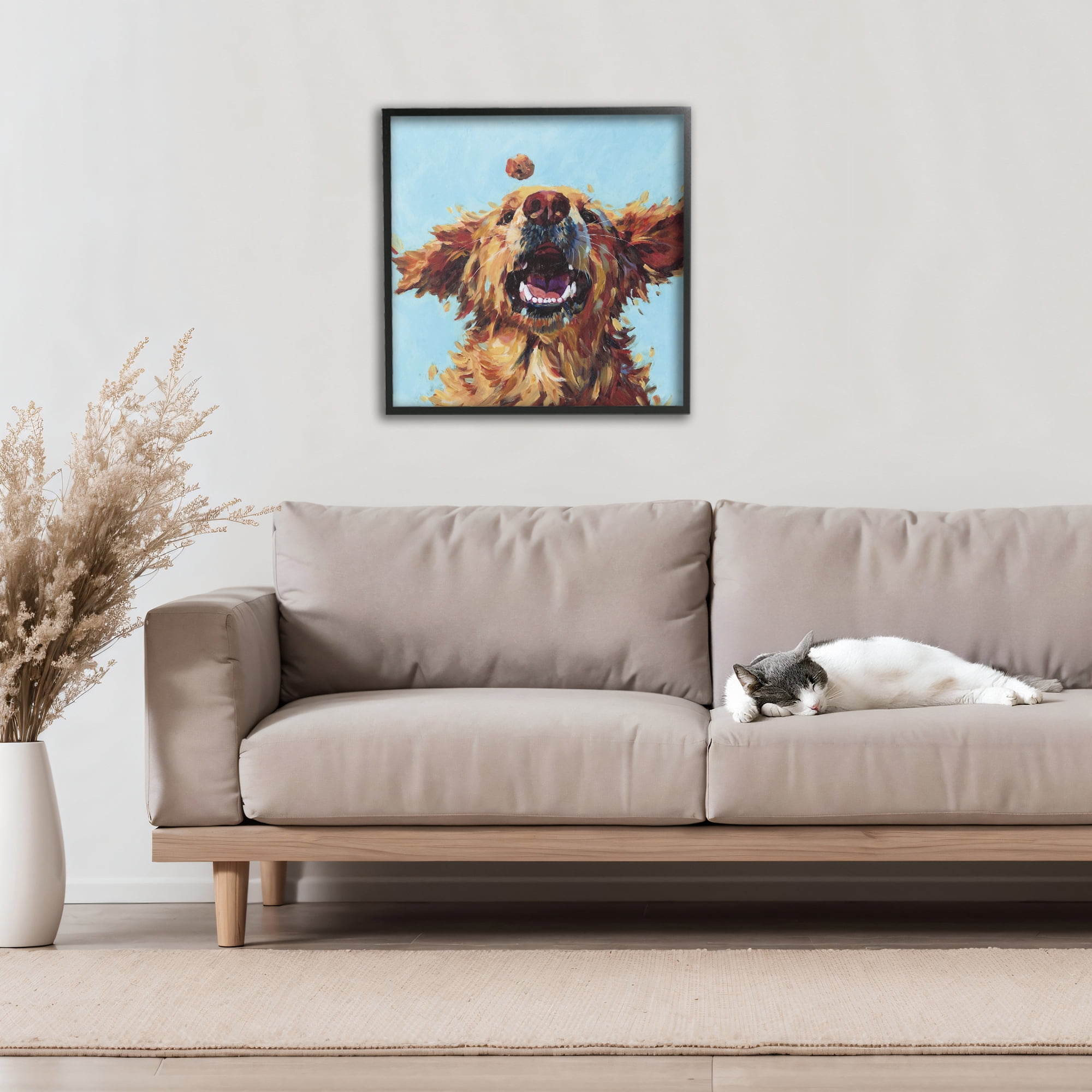 Stupell Industries Treato Loyal Dog Black Framed Giclee Art, design by Studio Bautista