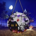 thumbnail image 2 of simhoa Creative Halloween Hanging Sign with Light Home Whiteboard Castle, 2 of 8