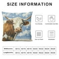 thumbnail image 5 of Orinice Cow Graphic Decorative Throw Pillow Cover for Home Couch Living Room Bed Sofa 18x18in, 5 of 5