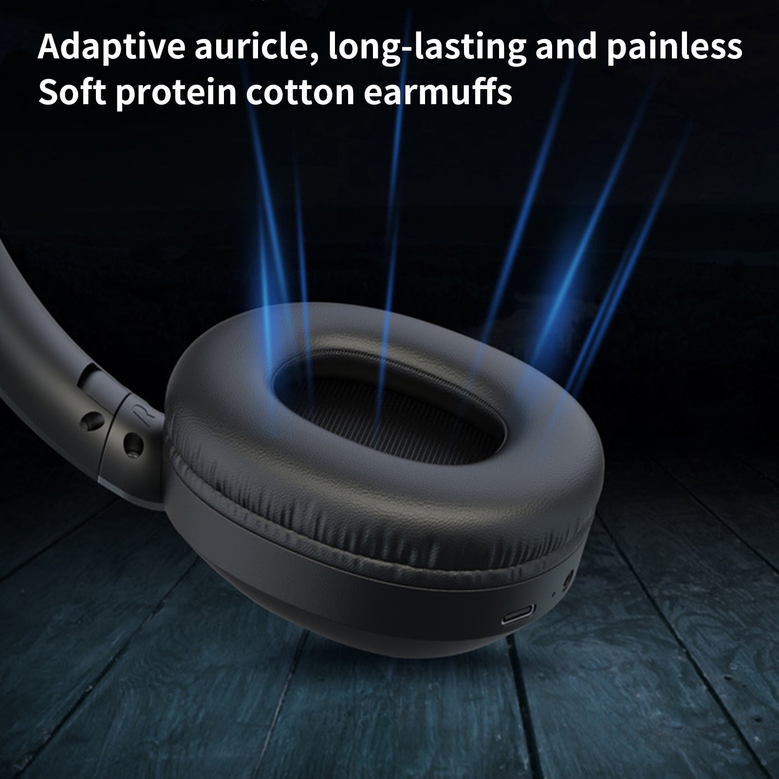 Wireless Headphones Over Ear, 70H Playtime Headphone Wireless Bluetooth 5.1,3EQ Modes & HiFi Stereo Bluetooth Headset with Deep Bass, Foldable Lightweight Headphones with Microphone for Travel/Work