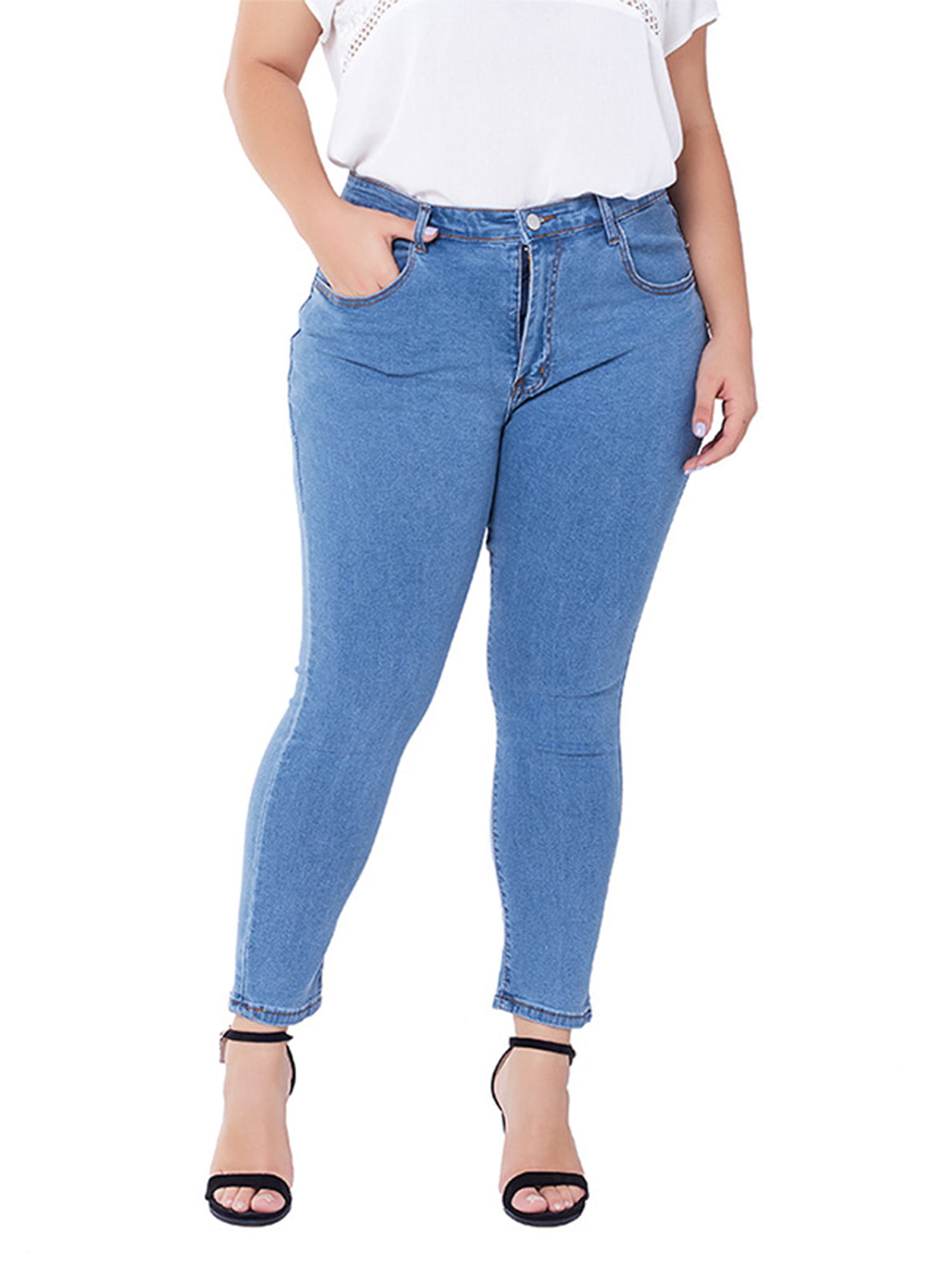 plus size jeggings with holes