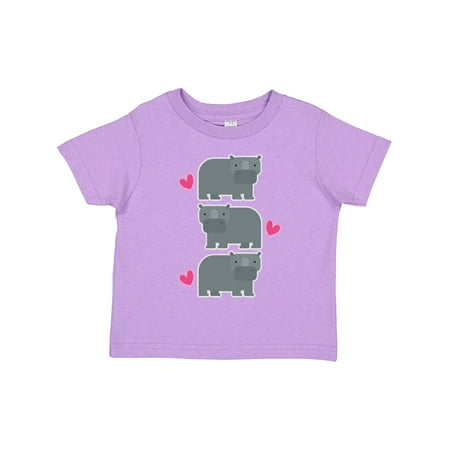 

Inktastic Hippo Cute Hippotamus Animals Gift Toddler Toddler Girl T-Shirt