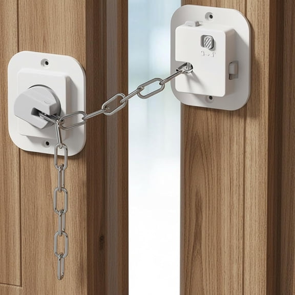 Child Proof Door Lock Latch with Adjustable, 2 Pack