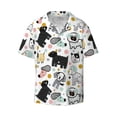 thumbnail image 2 of Lsque Funny Puppy print Men's Cuban Collar Short Sleeve Shirt Summer Beachwear Casual Button Down Fashionable Vacation Leisure Shirt-Medium, 2 of 7