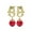 Watermelon Red, variant on KDSJSXW Gold Earrings Chinese New Year Dragon Earrings for Women Glitter Cubic Zirconia Pearl Dangle Expectation A Sense of Party Gift Jewelry Stud Earrings for Women (White,One Size)