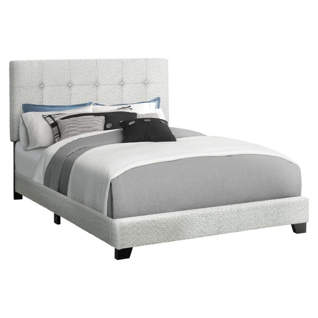 Monarch Specialties Bed, Full Size, Bedroom, Upholstered, Frame Only, Transitional