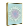 thumbnail image 3 of Stupell Industries Radiate Positivity Blue Geometric Religious Painting Gold Floater Framed Art Print Wall Art, 3 of 6