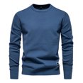 thumbnail image 4 of RKSRN Mens Sweater Fall Winter Warm Round Neck Pullover Long Sleeved Base Shirt Top Sweater Soft Loose Sweaters, 4 of 4