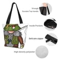 thumbnail image 4 of Pofeuu Fishing Gnome Print Women Fashion Shoulder Handbags Top Handle Satchel Bags Tote Shoulder Shopping Bag Stylish Canvas Tote Bag, 4 of 6