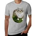 thumbnail image 6 of Cute Cat & Watermelon Print T-shirt Playful Summer Style, 6 of 9