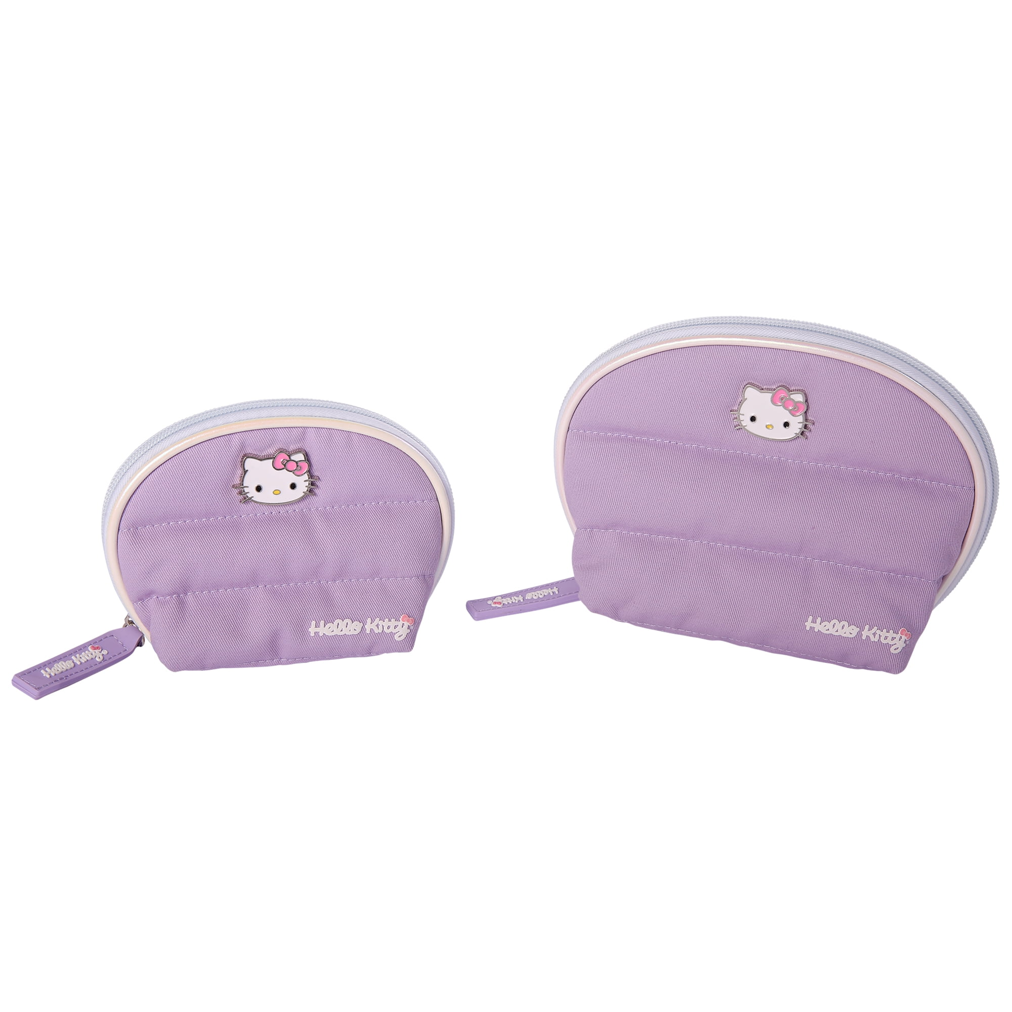 SALLY ROSE Sanrio Hello Kitty Makeup Bag Set Official License, Quilted Dome Cosmetic Travel Bags, Cute Make Up Bags