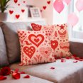 thumbnail image 4 of HUGNEO 20x20 Inch Pink Hot Air Balloon Heart Pillow Cover, Whimsical Decorative Cushion Case for Sofa Bedroom, No Insert, 4 of 8
