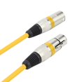 thumbnail image 2 of Línea De Sonido Cable De Dj De Escenario Dmx De 5.9 Pies Cable De Conector Xlr De 3 Pines Macho A Hembra (Amarillo), 2 of 7