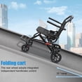 thumbnail image 5 of Portable Folding Wheelchairs, Ultra Lightweight Aluminum Wheelchair with Adjustable Safety Strap, 270° Flip-Back Armrests, Lifting Handle, Ergonomic Transit Travel Chair for Adults and Seniors, 5 of 9