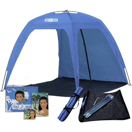 Large Open Beach Tent Cabana, 5x5 Anti UV Sun Shelter Canopy Neptune: Shade The Whole Family! Easy Up Party, Sports & Events Gazebo for Park, Garden, Patio & More, Quick Outdoor Awning for 6 People