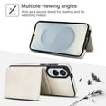 thumbnail image 3 of for Samsung Galaxy S25 Edge Case, Compatible with MagSafe, Detachable Magnetic Wallet Case with PU Leather Kickstand Card Slots Shockproof Protection 2 In 1 Function Case for Galaxy S25 Edge, White, 3 of 6