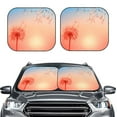 thumbnail image 2 of Easygdp The Sunset Of Dandelion 2 Pcs Windshield Sun Shade,Foldable Car Front Window Sun Shade Protection,Blocks Heat And Sunlight,Car Interior Accessories - Medium, 2 of 7