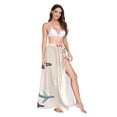 thumbnail image 2 of FORMRS Womens Long Sarong Beach Wrap Semi-Sheer Bikini Skirt Bathing Swimsuit Cover Up, Flying Planes, 2 of 7