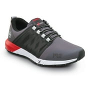 Timberland PRO Radius, Men's, Asphalt/True Red, Soft Toe, EH, MaxTRAX Slip Resistant, Athletic, Work Shoe (10.5 M)