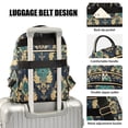 thumbnail image 3 of FORMRS Mini Backpack Purse for Women Travel Daypack Casual Shoulder Bag, Green Peacock Pattern, 3 of 7