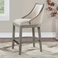thumbnail image 3 of American Woodcrafters Keller 26" Solid Wood Counter Stool in Driftwood Gray, 3 of 10