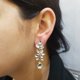 thumbnail image 2 of Pendientes Party Hoops chapados en oro fantástico con cristales, 2 of 3