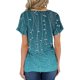 thumbnail image 4 of Camisetas Casuales de Mujer 2025 Gradiente Cuello Redondo de Manga Corta, Suelto Cómodo Poliéster, 4 of 5