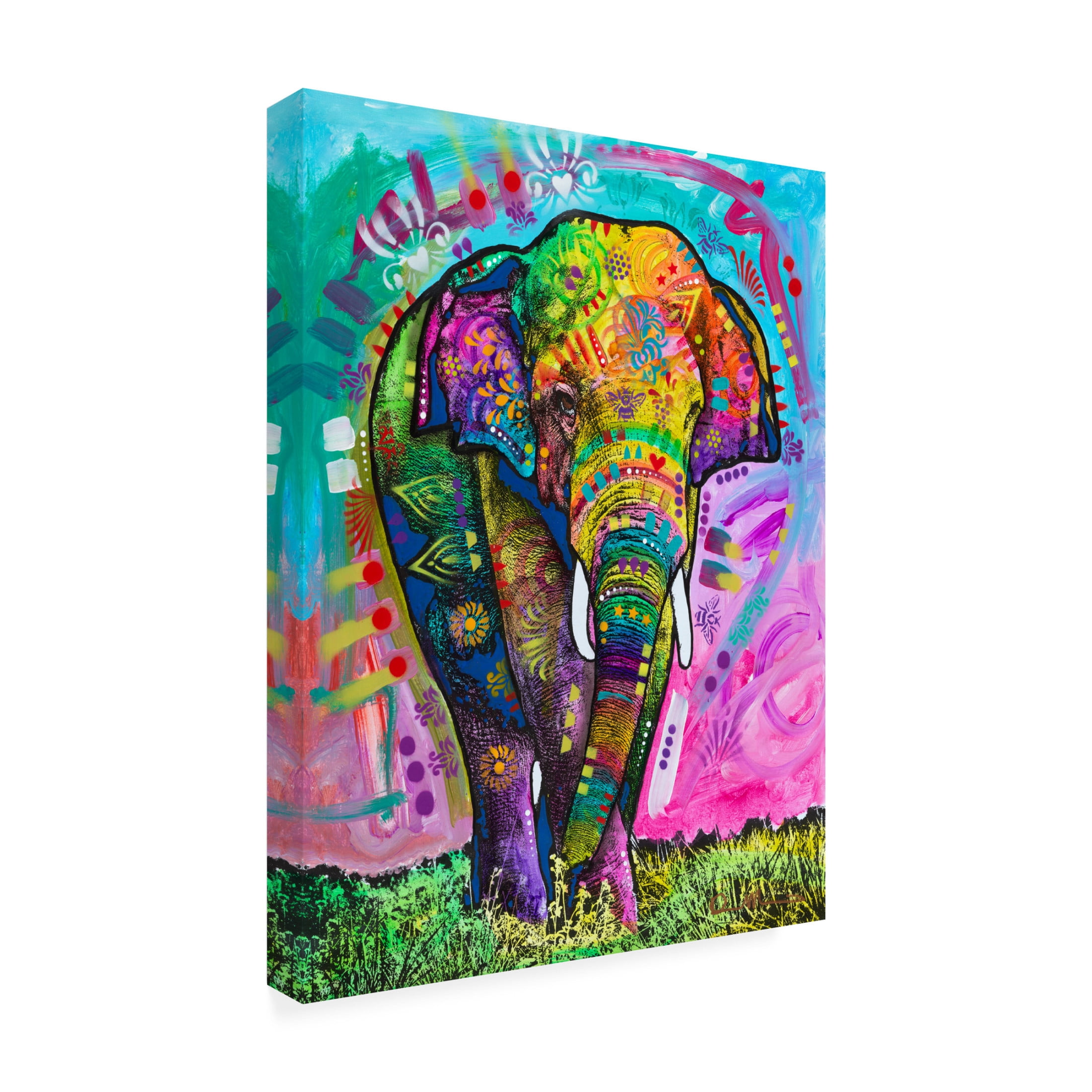 Canvas Wall Art - Dean Russo 'Indian Elephant' Wall Art for Living Room, Bedroom, or Office Décor by Trademark Fine Art - 14 x 19 Inches