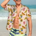thumbnail image 5 of Lsque Hamburger Pizza Coke pattern Hawaiian Shirt for Men, Unisex Summer Beach Casual Short Sleeve Button Down Shirts-XX-Large, 5 of 9