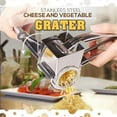 thumbnail image 2 of Stainless Steel Grater Handheld Stainless Steel Cheese Vegetables Grater Rotary Cheese Nut Spice Grater Shredder Graters for Kitchen Stainless Steel Cheese Grater Stainless Steel, 2 of 9