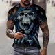 thumbnail image 1 of Camisetas De Verano Calavera Para Hombres/Mujeres Impresión 3d Personalidad Ropa Deportiva Harajuku Casual Tops Hombre De Gran Tamaño Top Tees Depangjing, 1 of 4