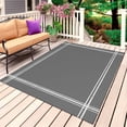 thumbnail image 4 of Outdoor Rug 3x5 ft Solid Color Outdoor Large Area Rug Non Slip Rubber Dark Grey Front Door Mat RV Rug Camping Carpet Patio Outdoor Rugs for Backyard Balcony Deck Porch Indoor, 4 of 9