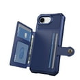 thumbnail image 3 of Compatible with iPhone 16e Case Wallet with Credit Card Holder, Back Flip Premium PU Leather Magnetic Clasp Kickstand Heavy Duty Protective Cover for iPhone 16e,Darkblue, 3 of 6