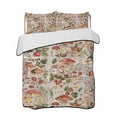 thumbnail image 2 of Mushroom Twin Size Down Alternative Comforter,Lightweight Comforter Quilt Bedding Set with Pillow Shams Pastoral Summer Botanical Watercolor Spring Floral Bed Comforter Duvet Insert 68"x86", 2 of 7