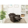 thumbnail image 6 of Comfort Pointe Clifton Burnished Brown Faux Leather Glider Rocker Recliner, 6 of 12