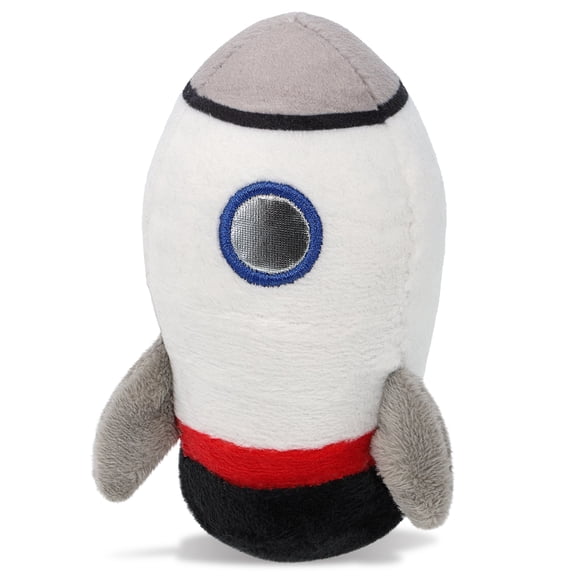 DolliBu Rocket Snug-Mooshies Plush Toy - Soft Sensory Space Rocket Stuffed Toy for Girls and Boys, Cute Small Kids Plush Doll Friend to Play, Squeeze, Soothe Stress and Cuddle - 4 Inches
